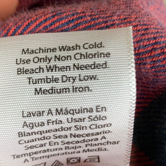 100% cotton, multi color plaid flannel button down shirt boho cabincore - Picture 4 of 11